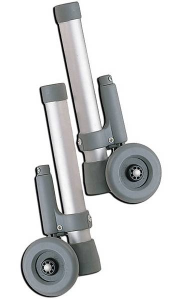3 Inch Rear Walker Wheels with Spring Loaded Brakes